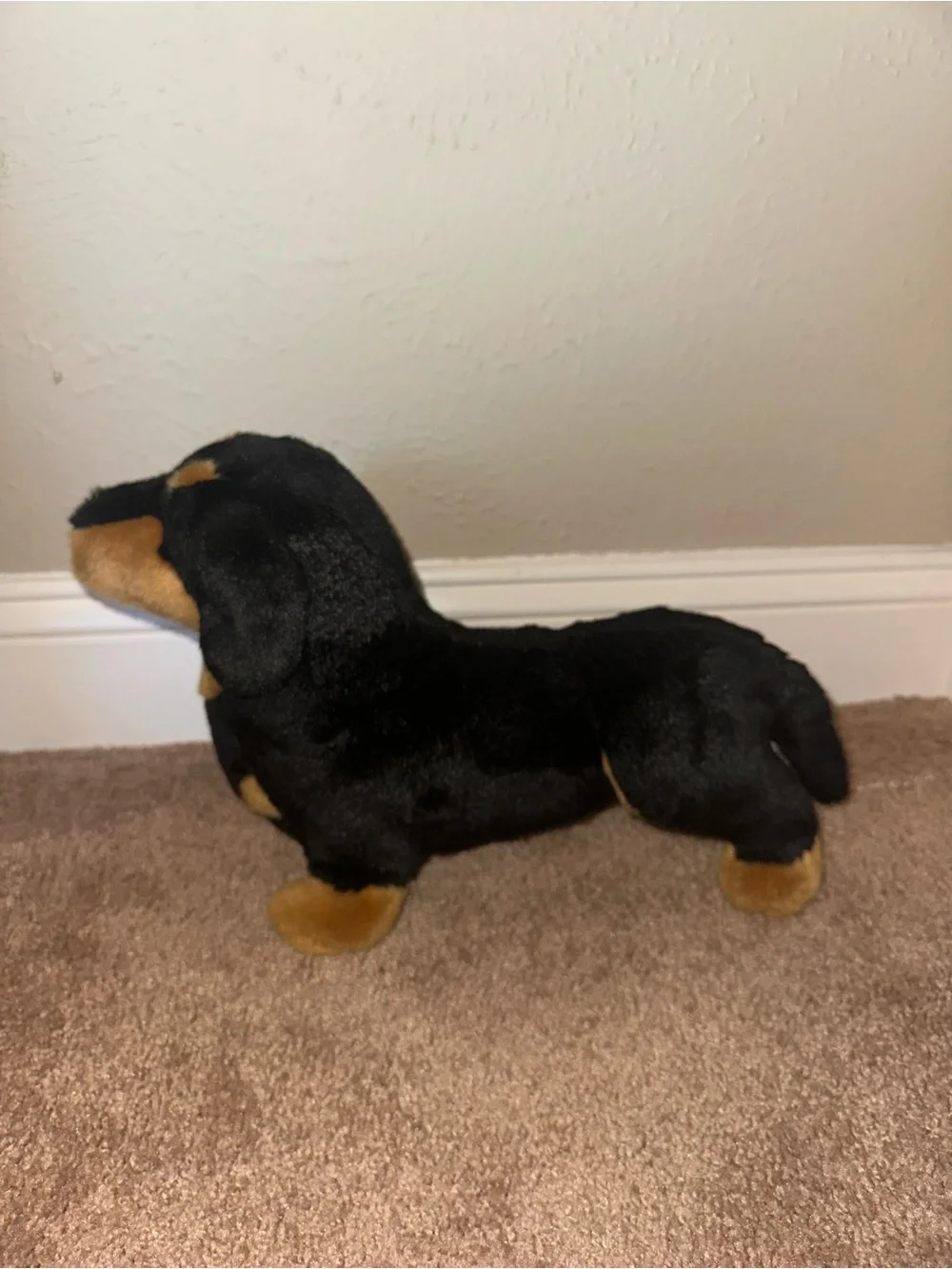 Douglas Plush Dachshund Dog Toy - Black and Brown